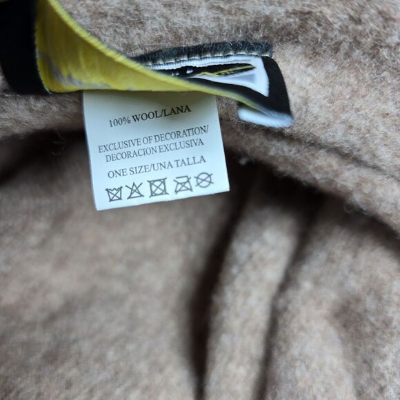 Scala Handmade Women's Knit Stacked Hat Tan Size OS 100% Wool Rose - Picture 8 of 8